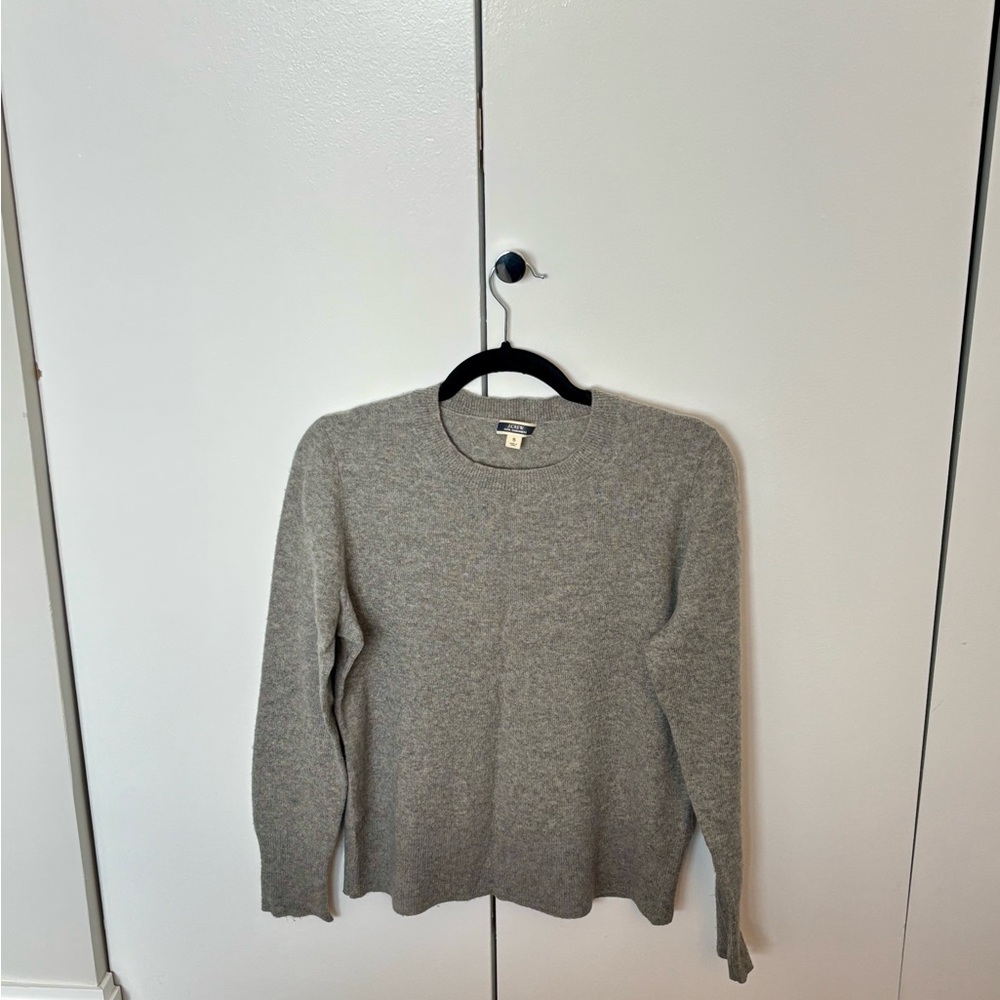 J. Crew Light Gray Cashmere Sweater